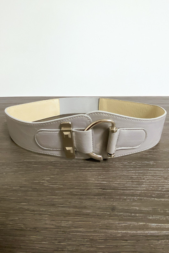 Gray belt with oval shape - 4