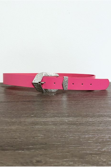 Damesriem in fuchsia met mooie metalen gesp CE606 - 1