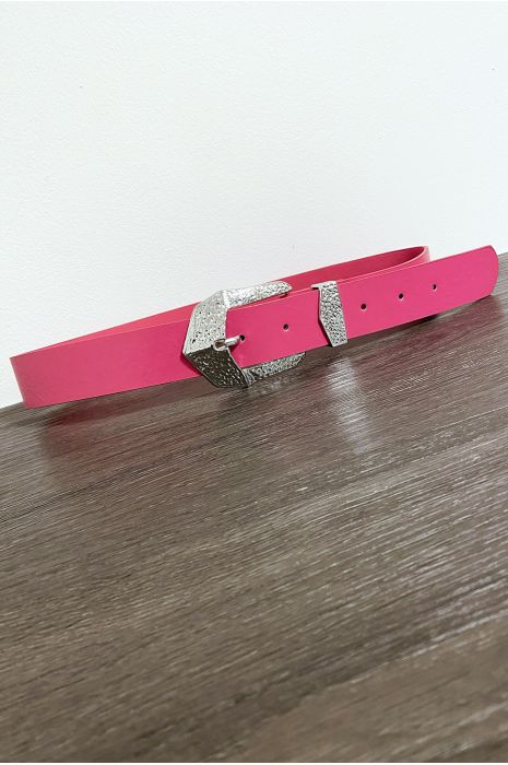 Damesriem in fuchsia met mooie metalen gesp CE606 - 3