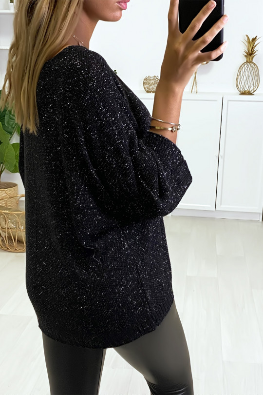 pull noir brillant