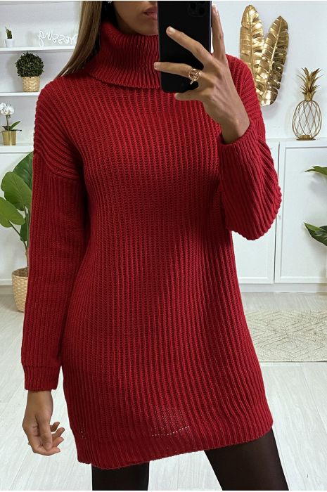 robe pull femme rouge