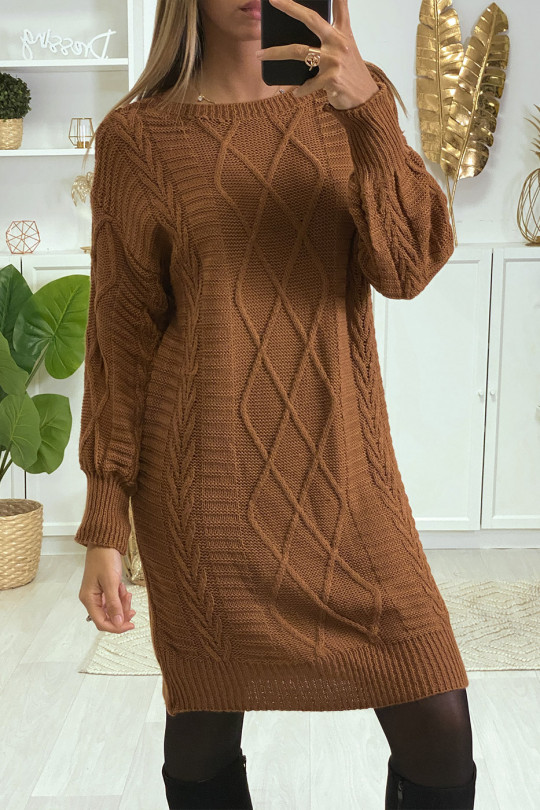 robe pull camel femme