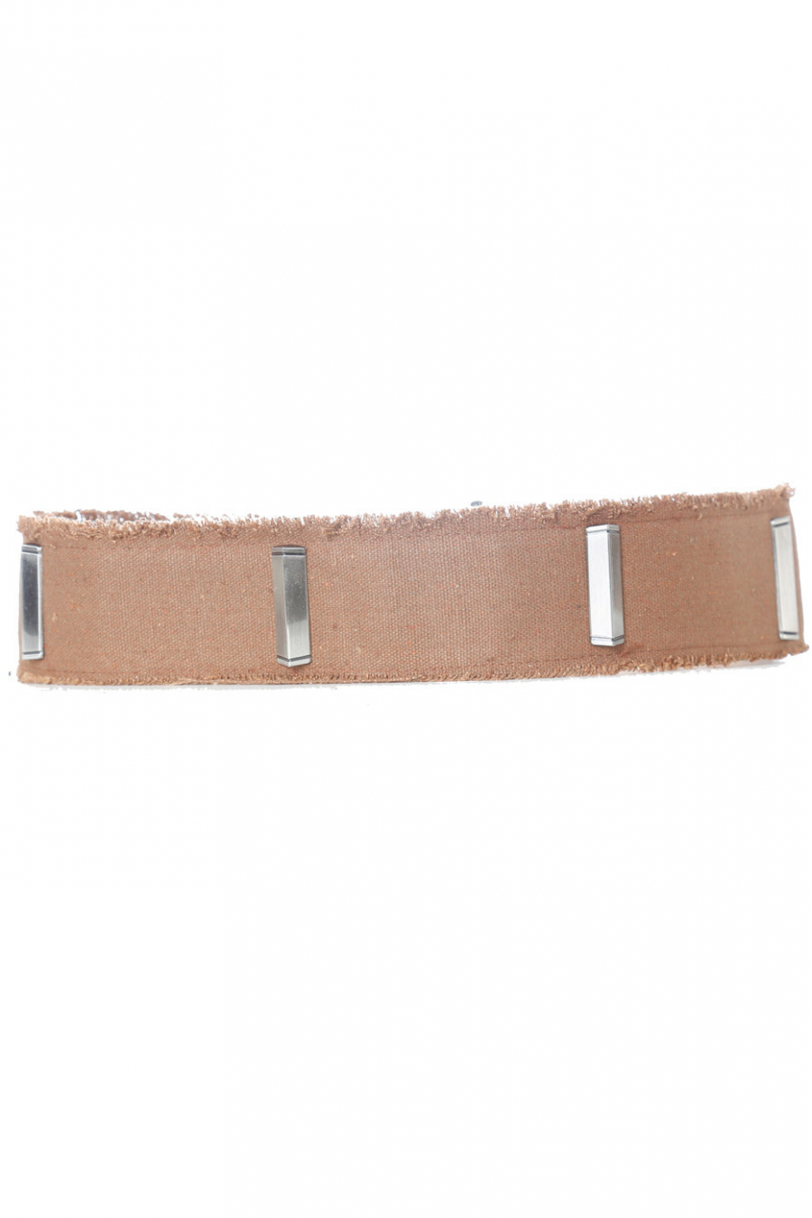 Ceinture camel effet jean à clous rectangle. SG-0907 - 2